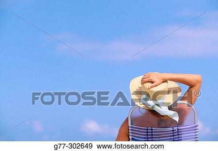 Woman on beach. Miami. Florida View Large Photo Image Stock Photo - Woman on beach. Miami. Florida. Fotosearch