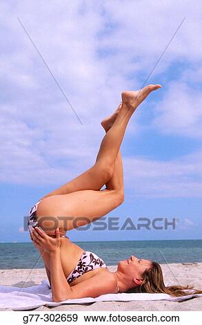 Woman on beach. Miami. Florida View Large Photo Image Stock Photo - Woman on beach. Miami. Florida. Fotosearch
