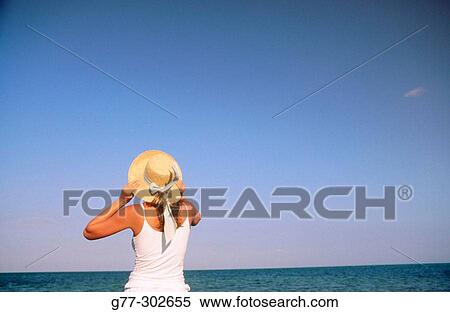 Woman on beach. Miami. Florida View Large Photo Image Stock Photography - Woman on beach. Miami. Florida. Fotosearch