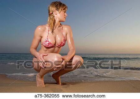 Woman on beach View Large Photo Image Stock Photography - Woman on beach. Fotosearch