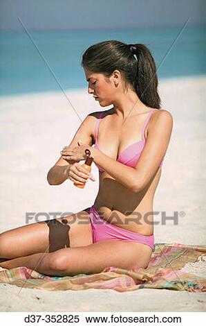 Woman on beach View Large Photo Image Stock Photography - Woman on beach. Fotosearch