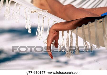 Woman on hammock on tropical beach. Caribbean View Large Photo Image Stock Photo - Woman on hammock on tropical beach. Caribbean. Fotosearch