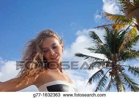 Woman on the beach, Miami, Florida, USA View Large Photo Image Stock Image - Woman on the beach, Miami, Florida, USA. Fotosearch