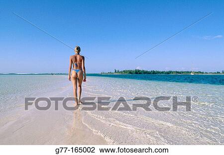 Woman on the beach of Playa Sirena, Cayo Largo, Cuba View Large Photo Image Stock Image - Woman on the beach of Playa Sirena, Cayo Largo, Cuba. Fotosearch