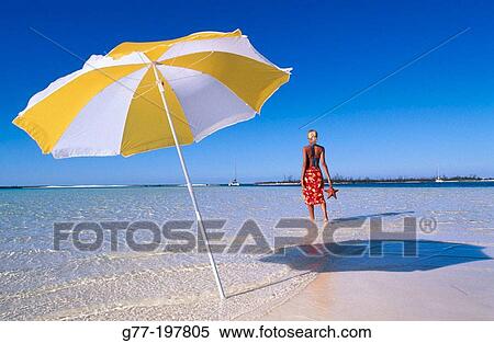 Woman on tropical beach. Cayo Largo. Cuba View Large Photo Image Stock Photography - Woman on tropical beach. Cayo Largo. Cuba. Fotosearch