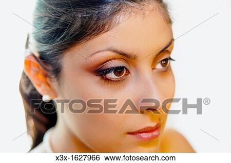 Woman one eye make up portrait View Large Photo Image Stock Photograph - Woman one eye make up portrait. Fotosearch