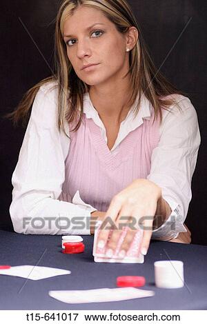 Woman playing card game, black jack, poker View Large Photo Image Stock Photo - Woman playing card game, black jack, poker. Fotosearch