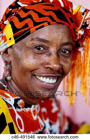 Stock Photograph - Woman, Port Lucaya. Grand Bahama Island, Bahamas. Fotosearch