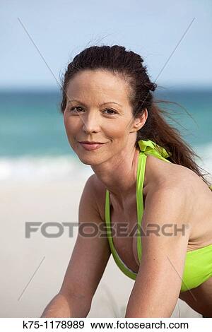 Woman portrait at the beach View Large Photo Image Stock Photo - Woman portrait at the beach. Fotosearch