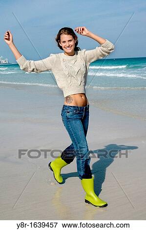 woman portrait seaside View Large Photo Image Stock Photo - woman portrait seaside. Fotosearch