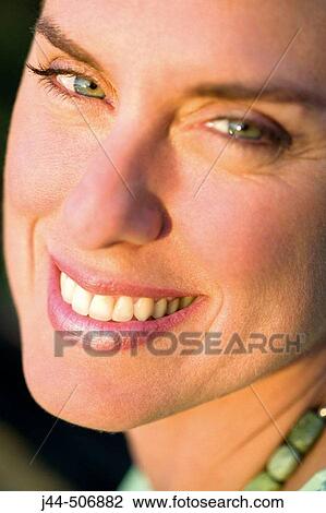 Woman portrait smiling View Large Photo Image Stock Image - Woman portrait smiling. Fotosearch