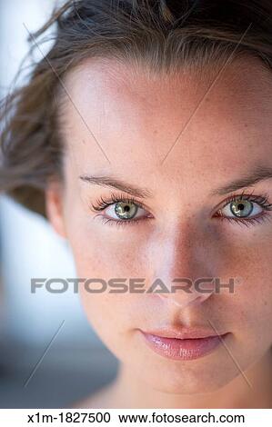 Stock Image - Woman portrait. Fotosearch