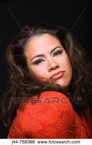 Woman, Portrait View Large Photo Image Stock Photo - Woman, Portrait. Fotosearch