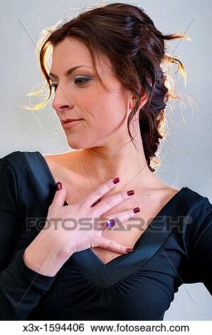 Stock Photograph - Woman portrait. Fotosearch