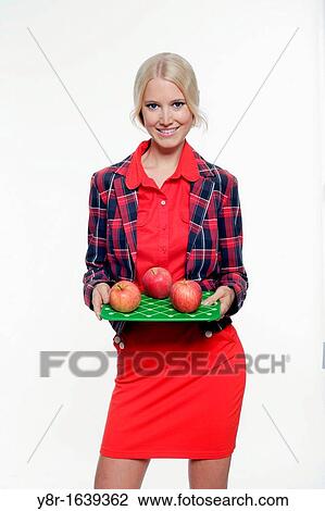 woman portrait with fruits View Large Photo Image Stock Image - woman portrait with fruits. Fotosearch