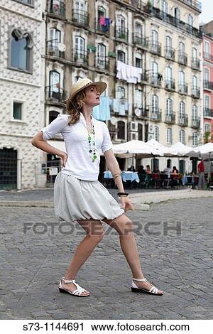 Woman posing at Alfama, Lisbon, Portugal View Large Photo Image Stock Image - Woman posing at Alfama, Lisbon, Portugal. Fotosearch