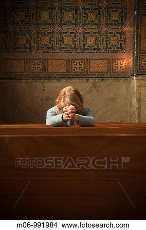 Woman Praying in Church View Large Photo Image Picture - Woman Praying in Church. Fotosearch
