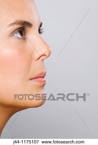 Woman profile, close up View Large Photo Image Stock Photo - Woman profile, close up. Fotosearch