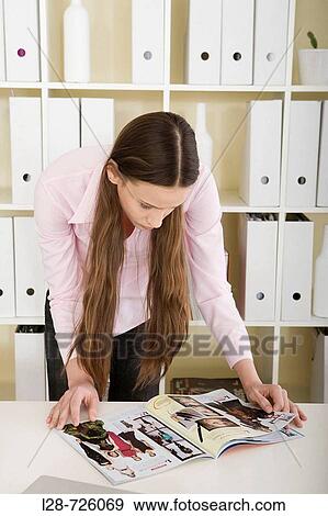 woman reading magazine View Large Photo Image Stock Photo - woman reading magazine. Fotosearch
