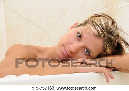 woman relaxing in bath View Large Photo Image Stock Image - woman relaxing in bath. Fotosearch
