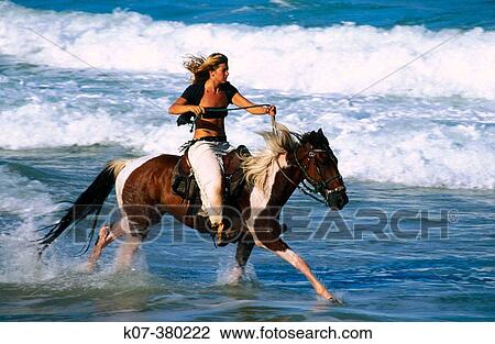 Woman riding horse in the beach, Tibau do Sul. Rio Grande do Norte state, Brazil View Large Photo Image Stock Image - Woman riding horse in the beach, Tibau do Sul. Rio Grande do Norte state, Brazil. Fotosearch