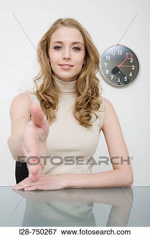 Woman shake hand View Large Photo Image Stock Photo - Woman shake hand. Fotosearch