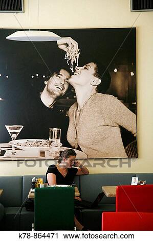 Woman sitting at the trendy Pasta Caffe in Vezenska 1 street, Josefov, Prague, Czech Republic View Large Photo Image Stock Image - Woman sitting at the trendy Pasta Caffe in Vezenska 1 street, Josefov, Prague, Czech Republic. Fotosearch