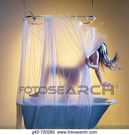 Woman slipping in shower. View Large Photo Image Stock Image - Woman slipping in shower.. Fotosearch