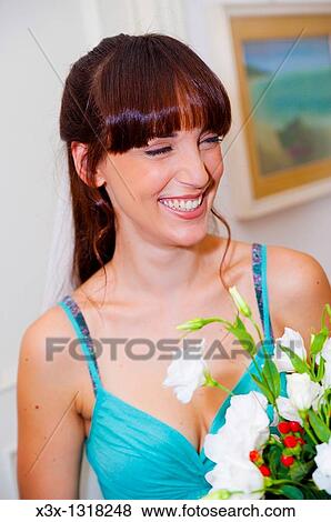 Stock Photo - Woman smiling. Fotosearch