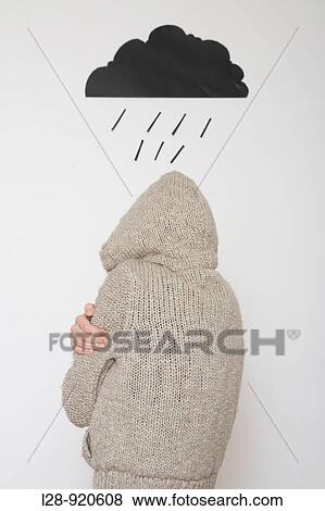 Woman Standing Underneath Rain Cloud View Large Photo Image Stock Photo - Woman Standing Underneath Rain Cloud. Fotosearch