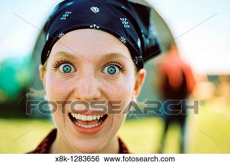 Stock Photograph - Woman, surprised. Fotosearch