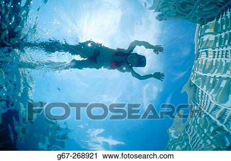 Woman swimming. Miami Beach. Florida. USA View Large Photo Image Stock Image - Woman swimming. Miami Beach. Florida. USA. Fotosearch