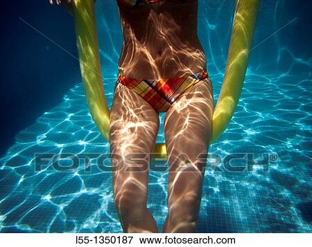 Stock Photo - Woman swimming. Fotosearch