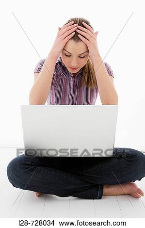 woman using laptop View Large Photo Image Picture - woman using laptop. Fotosearch