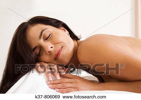 Woman waiting for acupuncture therapy View Large Photo Image Stock Photo - Woman waiting for acupuncture therapy. Fotosearch