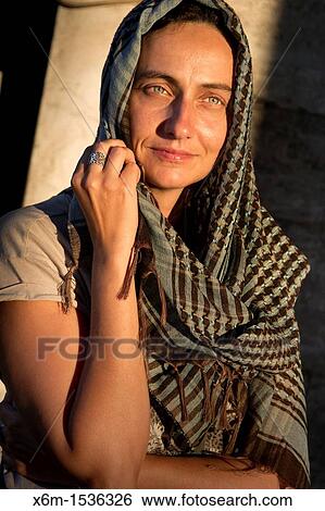 Stock Photograph - Woman with a chador. Istanbul, Turkey. Fotosearch
