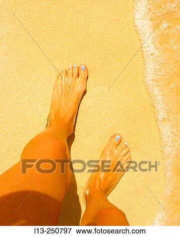 Woman with blue toenails on beach View Large Photo Image Stock Photo - Woman with blue toenails on beach. Fotosearch