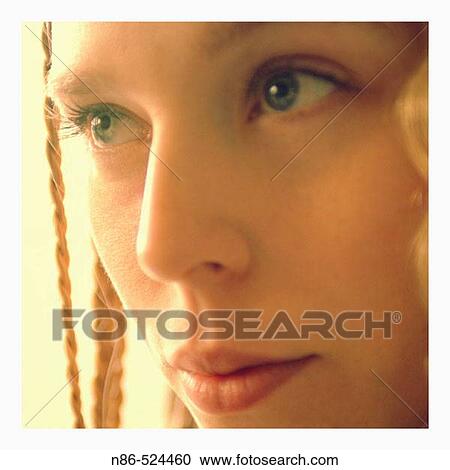 Woman with braided hair View Large Photo Image Stock Image - Woman with braided hair. Fotosearch