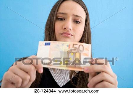 Woman with Euros View Large Photo Image Picture - Woman with Euros. Fotosearch