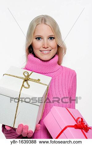 woman with gifts View Large Photo Image Stock Photo - woman with gifts. Fotosearch