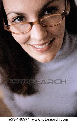 Woman with glasses View Large Photo Image Picture - Woman with glasses. Fotosearch