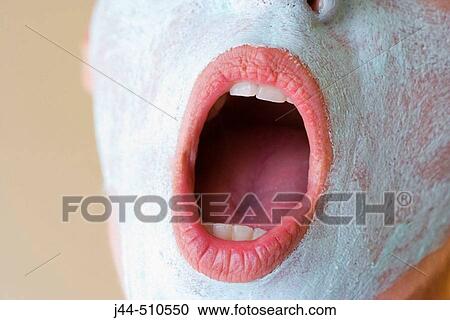 Woman with green facial mask View Large Photo Image Stock Image - Woman with green facial mask. Fotosearch