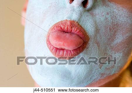 Woman with green facial mask View Large Photo Image Stock Image - Woman with green facial mask. Fotosearch