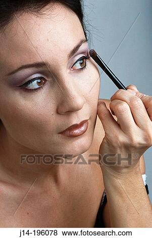 Stock Photo - Woman with makeup. Fotosearch