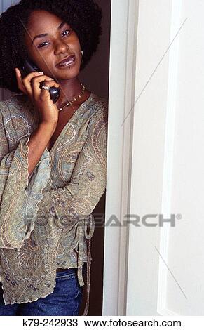 Woman with phone View Large Photo Image Stock Image - Woman with phone. Fotosearch
