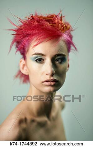 woman with red hair View Large Photo Image Stock Image - woman with red hair. Fotosearch