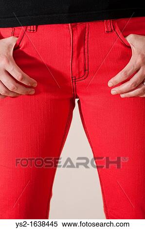Woman with red pants View Large Photo Image Stock Photography - Woman with red pants. Fotosearch