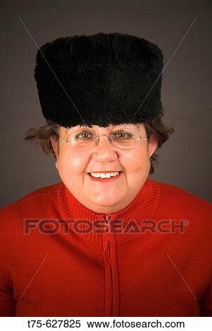 Woman with Russian fur hat. View Large Photo Image Stock Photography - Woman with Russian fur hat.. Fotosearch
