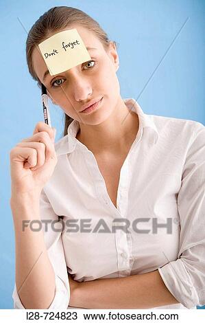 Woman with Sign on Forehead View Large Photo Image Stock Image - Woman with Sign on Forehead. Fotosearch