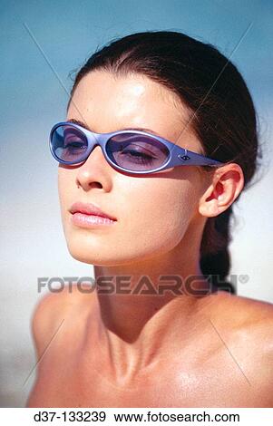 Woman with sunglasses View Large Photo Image Stock Photo - Woman with sunglasses. Fotosearch
